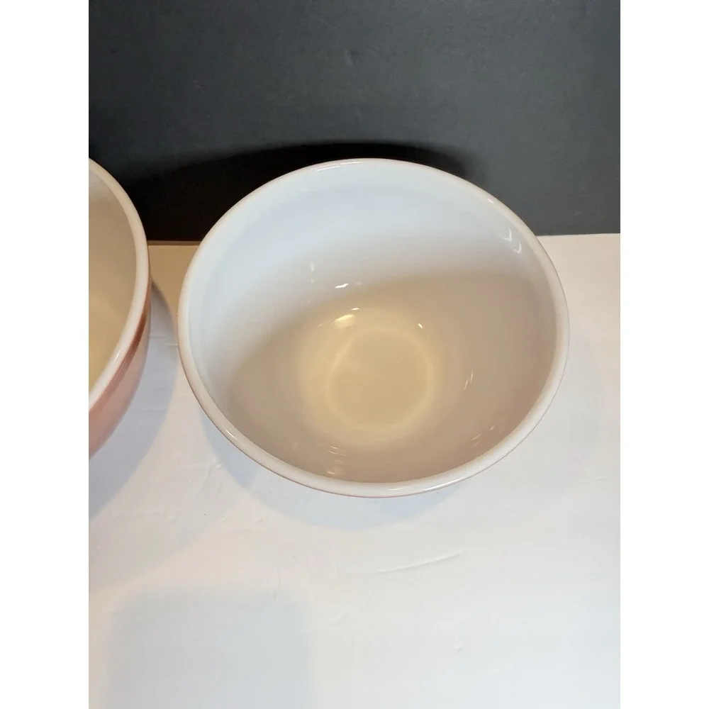 Vintage Pyrex Autumn Harvest Wheat Mixing Bowls Set #402 #403 Nesting Pair